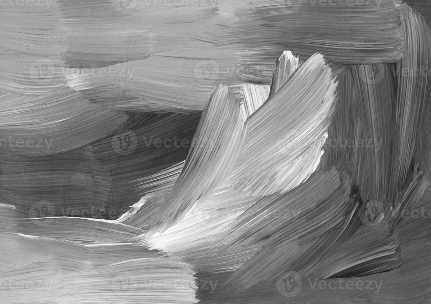 Abstract black and white background. Brush strokes on paper. Calm monochrome painting. Contemporary art. photo
