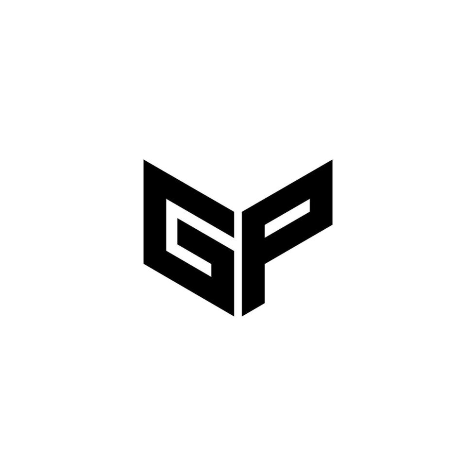 GP letter logo design with white background in illustrator. Vector logo, calligraphy designs for logo, Poster, Invitation, etc.
