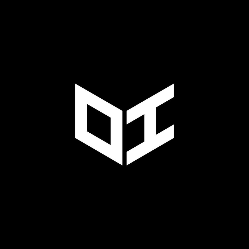 DI letter logo design with black background in illustrator. Vector logo, calligraphy designs for logo, Poster, Invitation, etc.