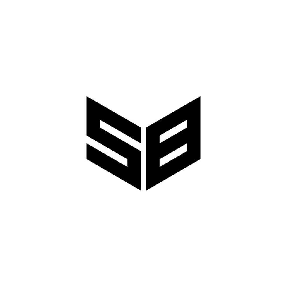 SB letter logo design with white background in illustrator, cube logo, vector logo, modern alphabet font overlap style. calligraphy designs for logo, Poster, Invitation, etc.