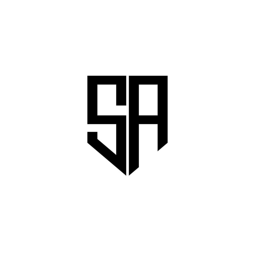 SA letter logo design with white background in illustrator. Vector logo, calligraphy designs for logo, Poster, Invitation, etc.
