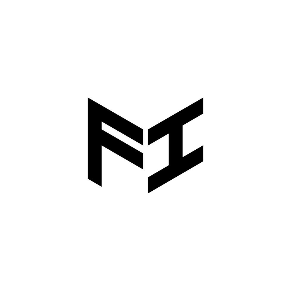 FI letter logo design with white background in illustrator. Vector logo, calligraphy designs for logo, Poster, Invitation, etc.