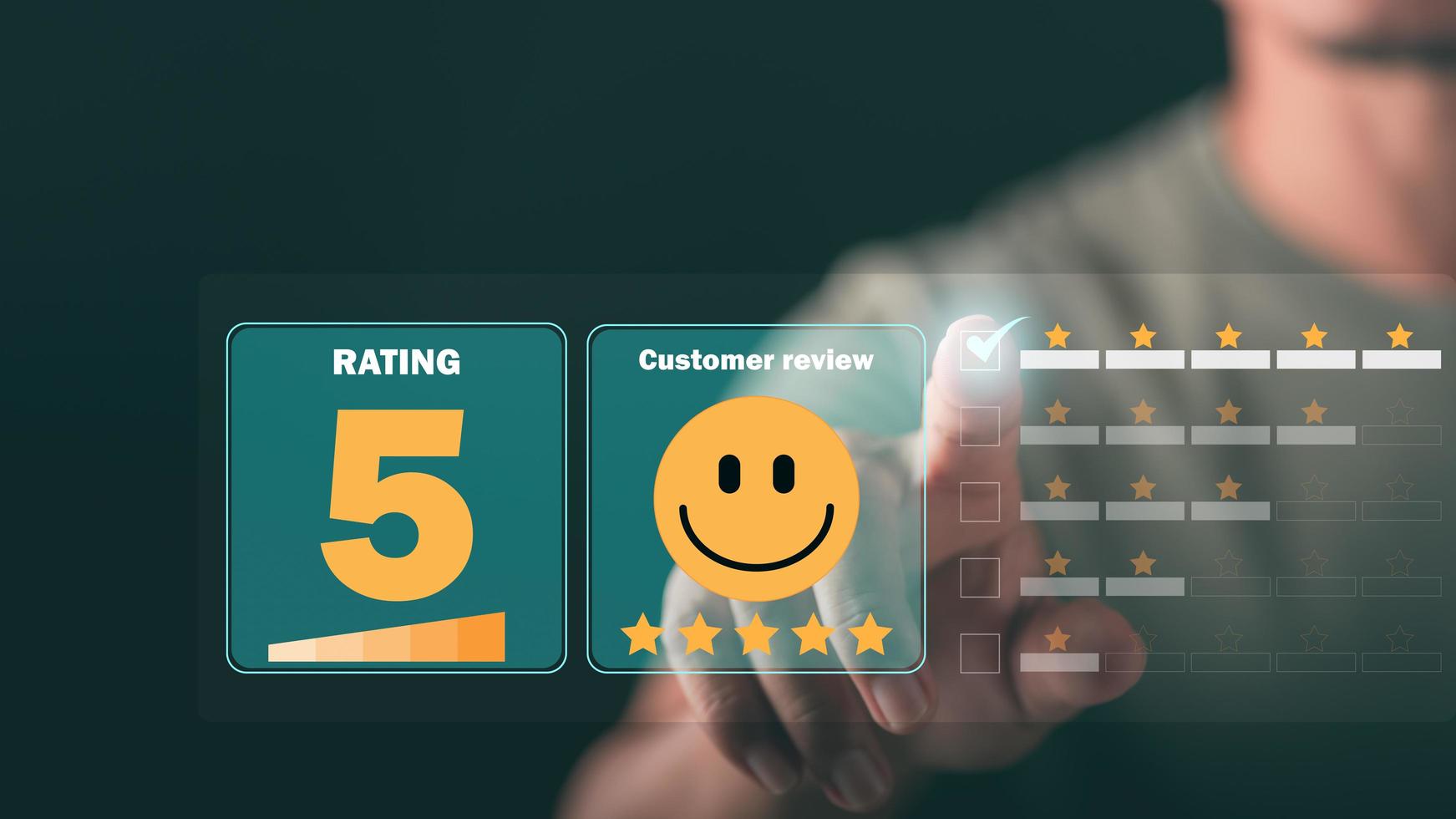 Male consumers rate their satisfaction and rate and review them online.Customer experience survey ideas for services and products and great customer engagement,opinions and suggestions are appreciated photo