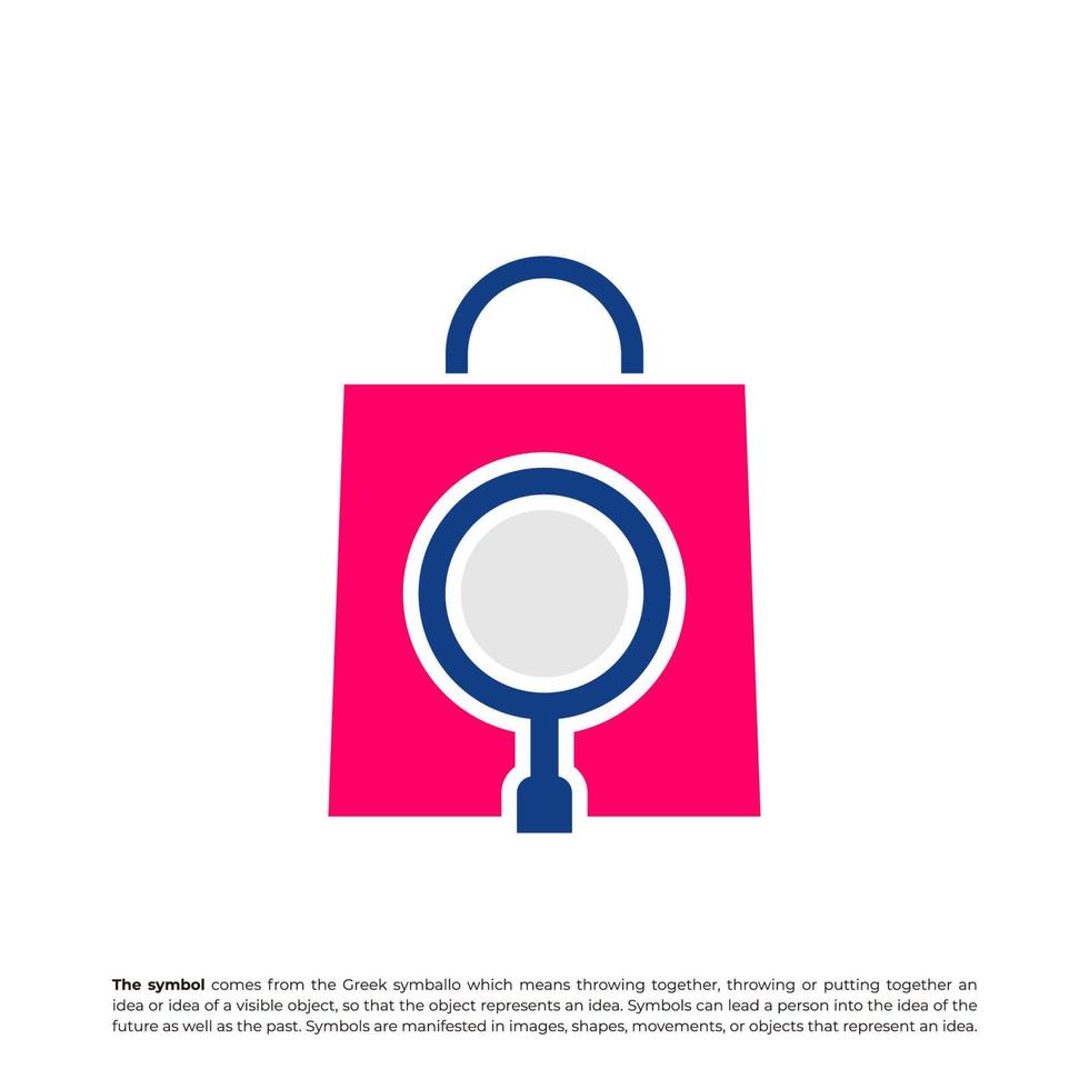 Find Shop Logo Vector. Shop Search logo design concept template. Creative Simple Icon Symbol vector