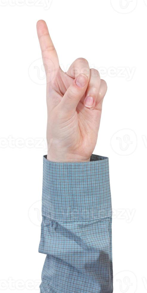 counting one - hand gesture photo