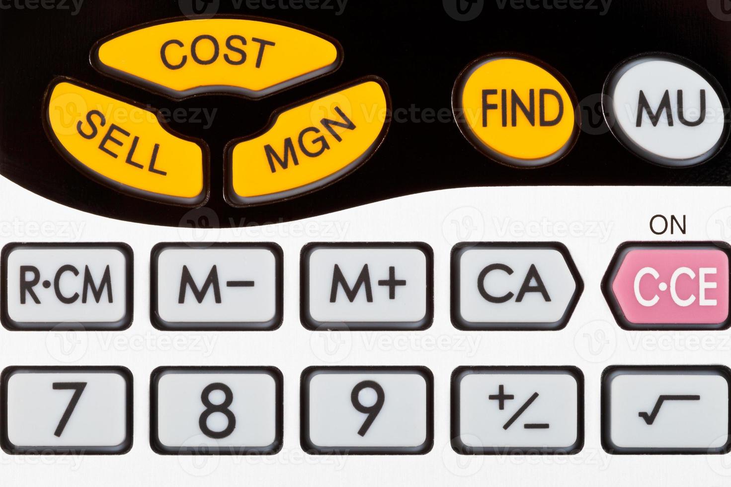 cost, sell, margin keys of financial calculator photo