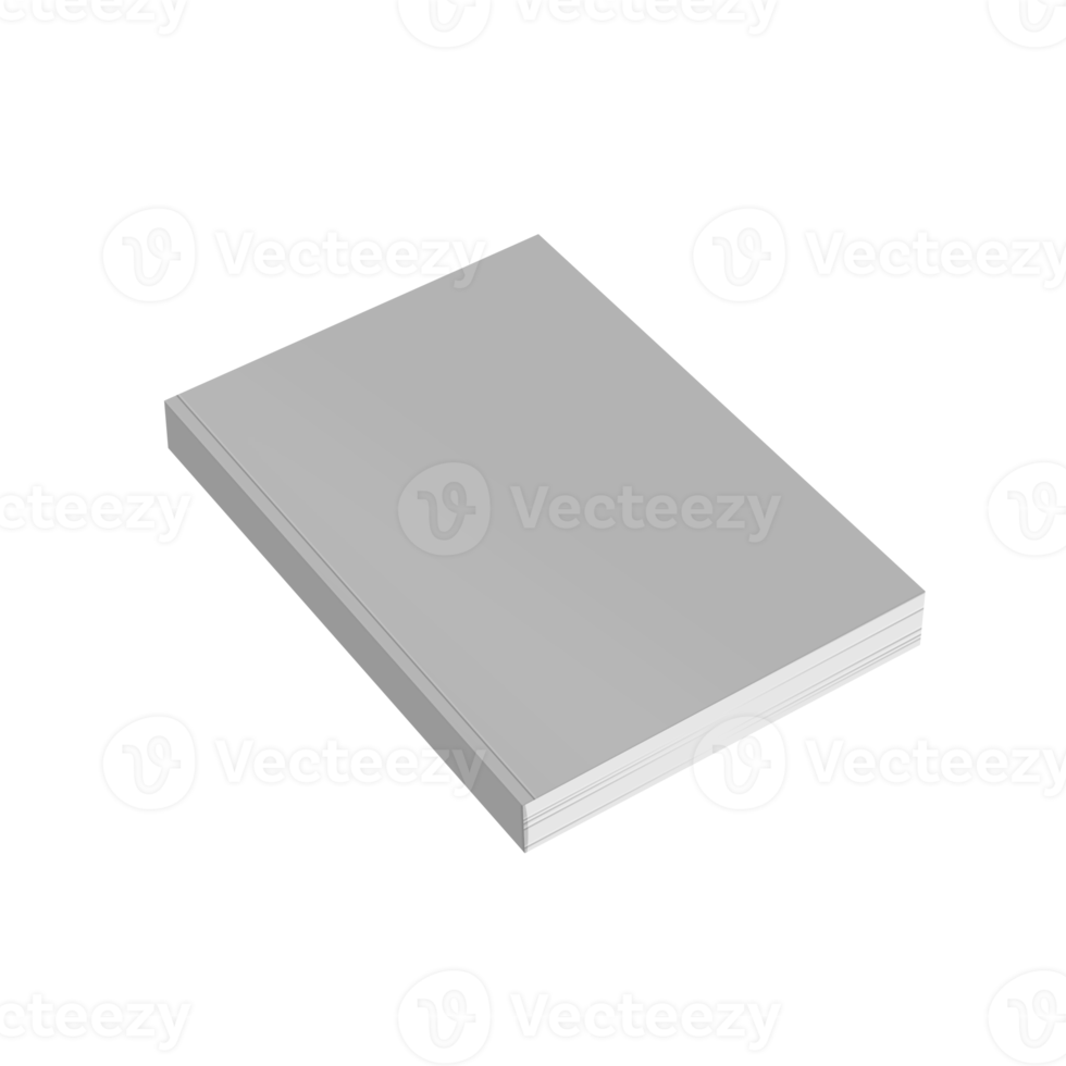 Softcover book surface view png