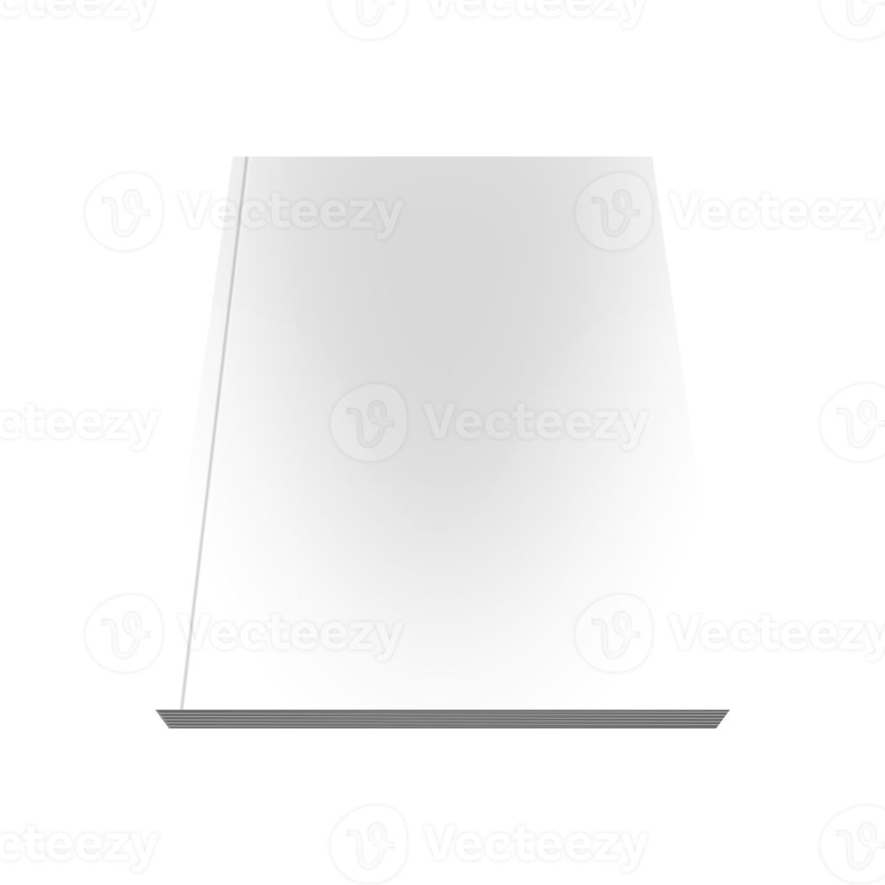 Single softcover book blank mockup png