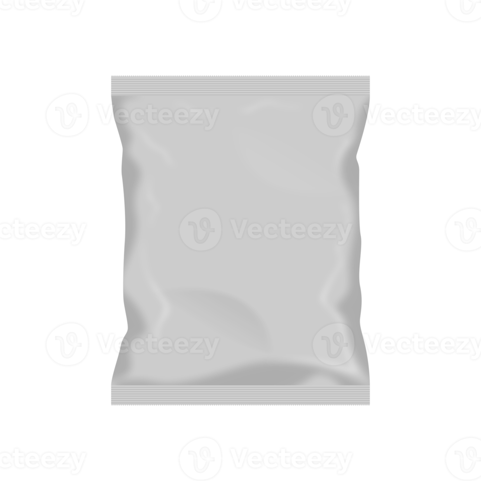 Blank snack pouch package png