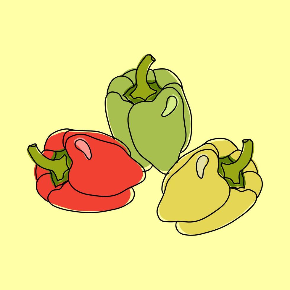 sweet bell pepper vector