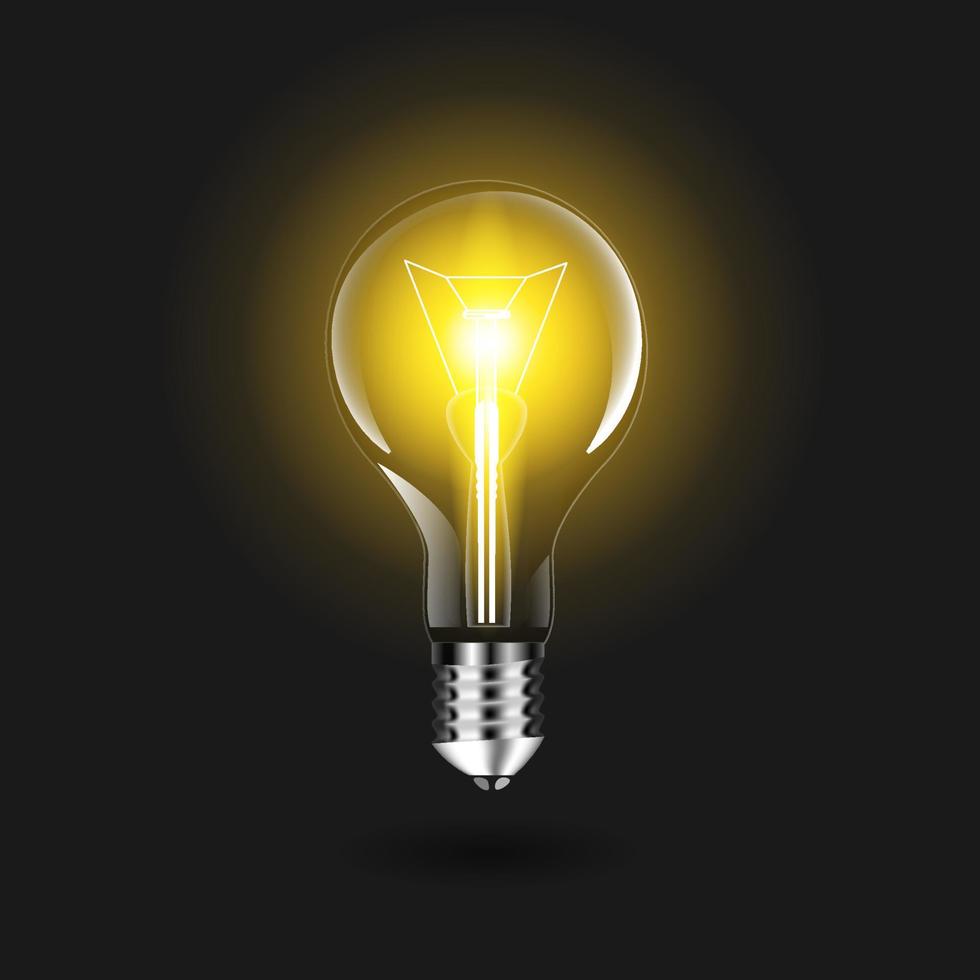bulb light idea vector