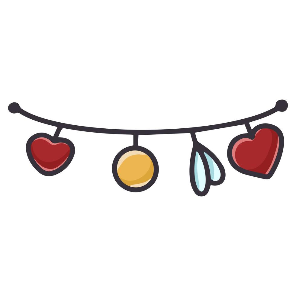 Hanging garland clipart vector