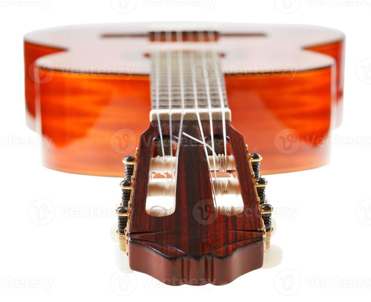 headstock of classical acoustic guitar photo