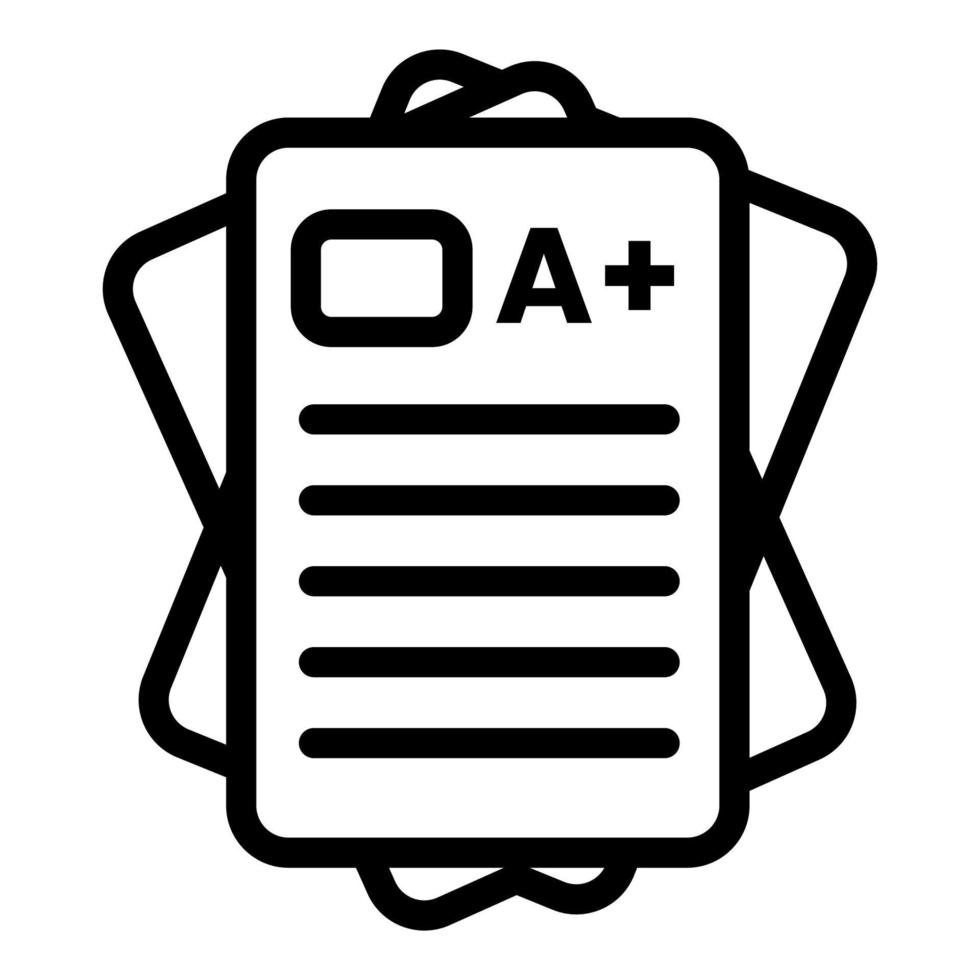Exam Icon Line vector