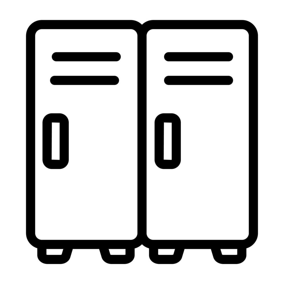 Locker Icon Line vector