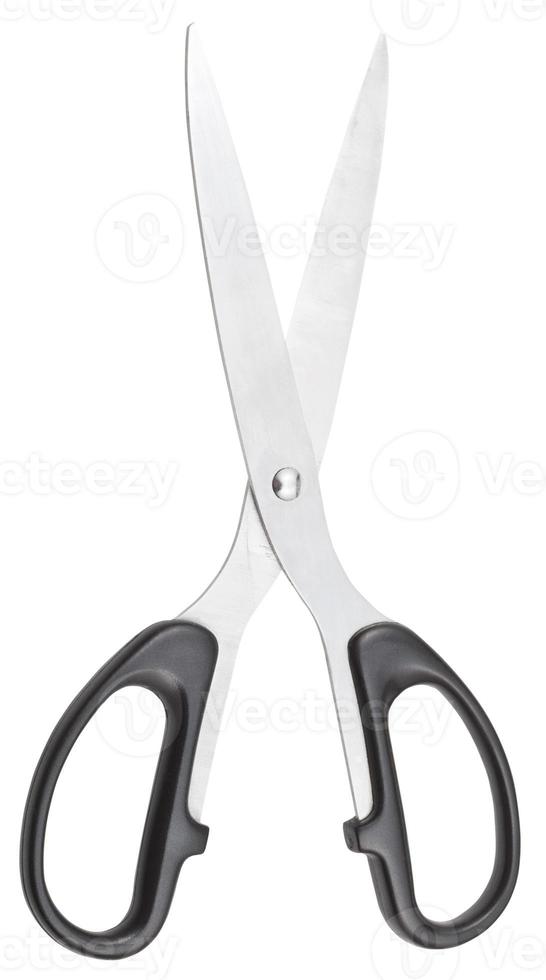 standard scissors for paper with black handles photo