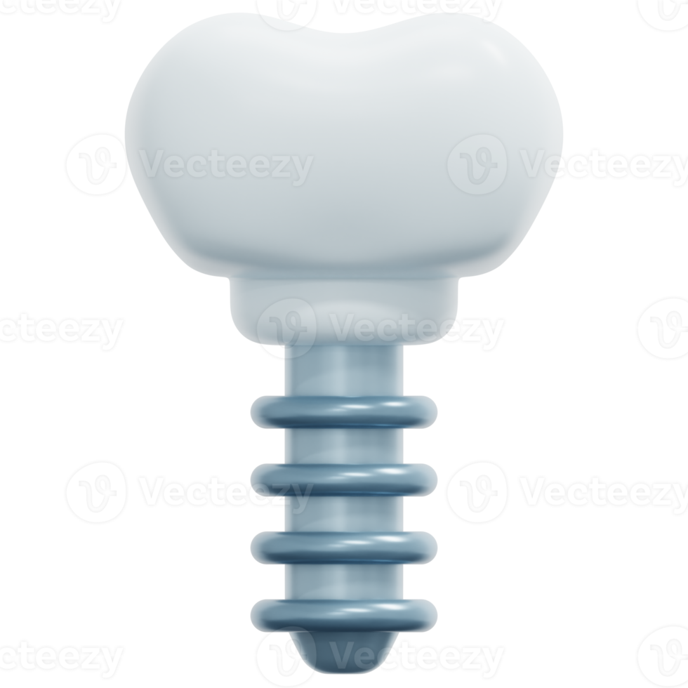 dental implant 3d render icon illustration png