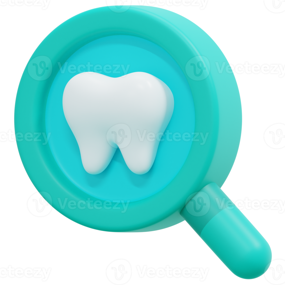 dental checkup 3d render icon illustration png