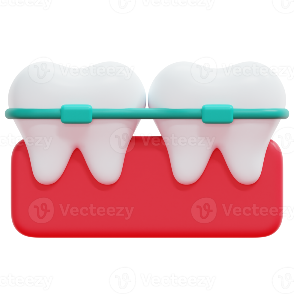 ilustración de icono de renderizado 3d de ortodoncia png