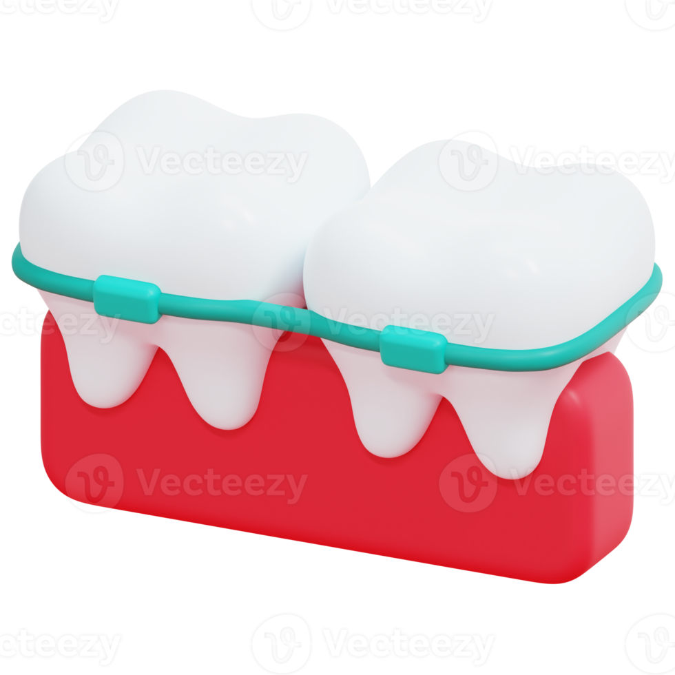 orthodontics 3d render icon illustration png