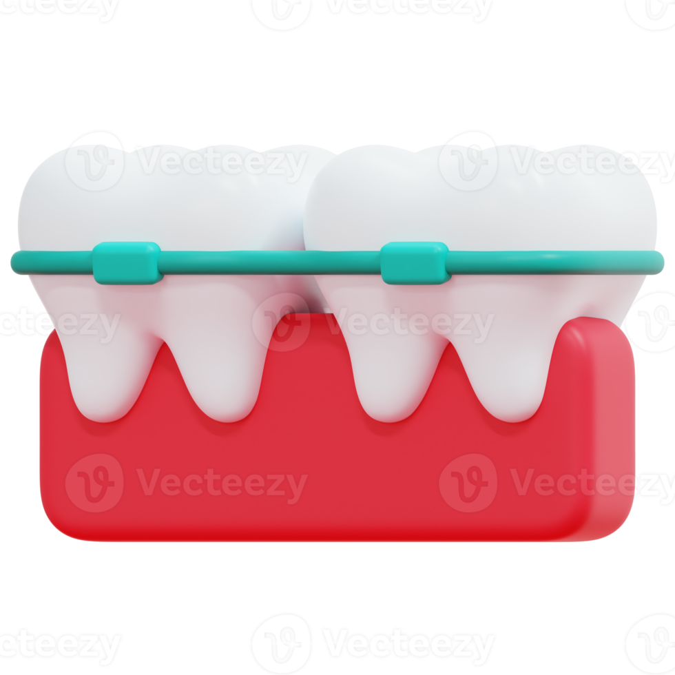 orthodontics 3d render icon illustration png