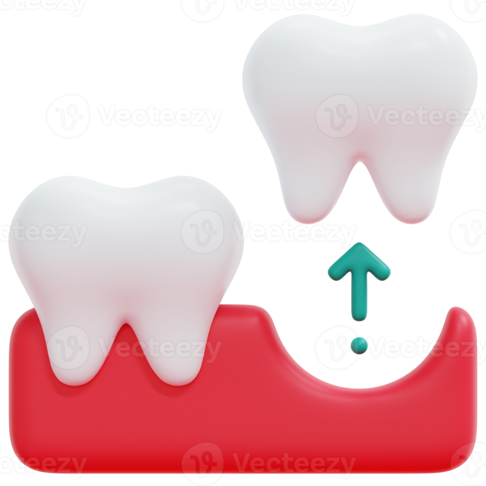 tooth extraction 3d render icon illustration png