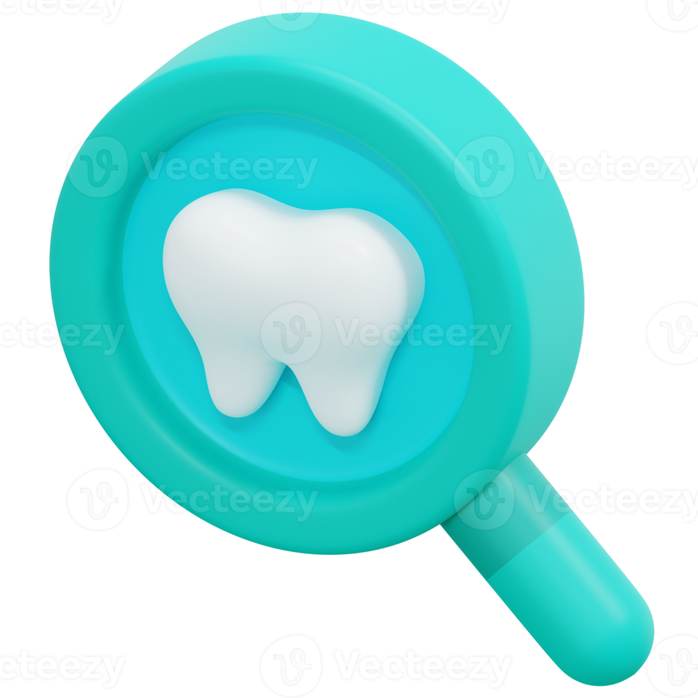 dental checkup 3d render icon illustration png