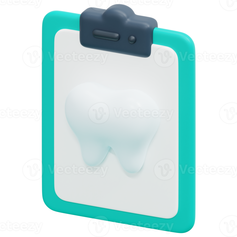 dental record 3d render icon illustration png