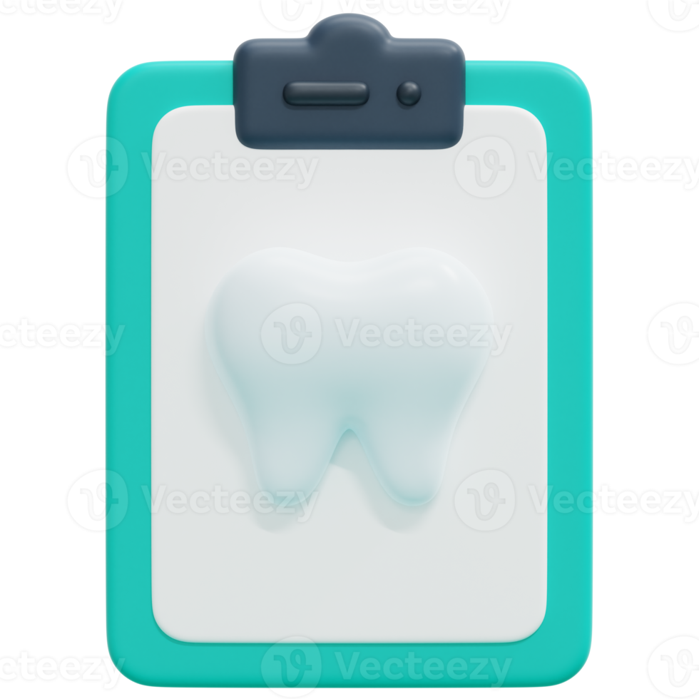 dental record 3d render icon illustration png