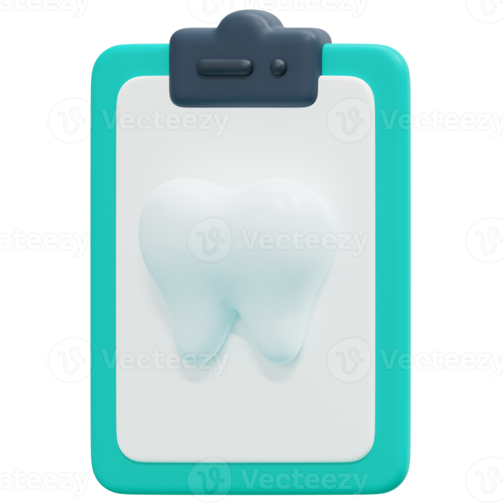 dental record 3d render icon illustration png