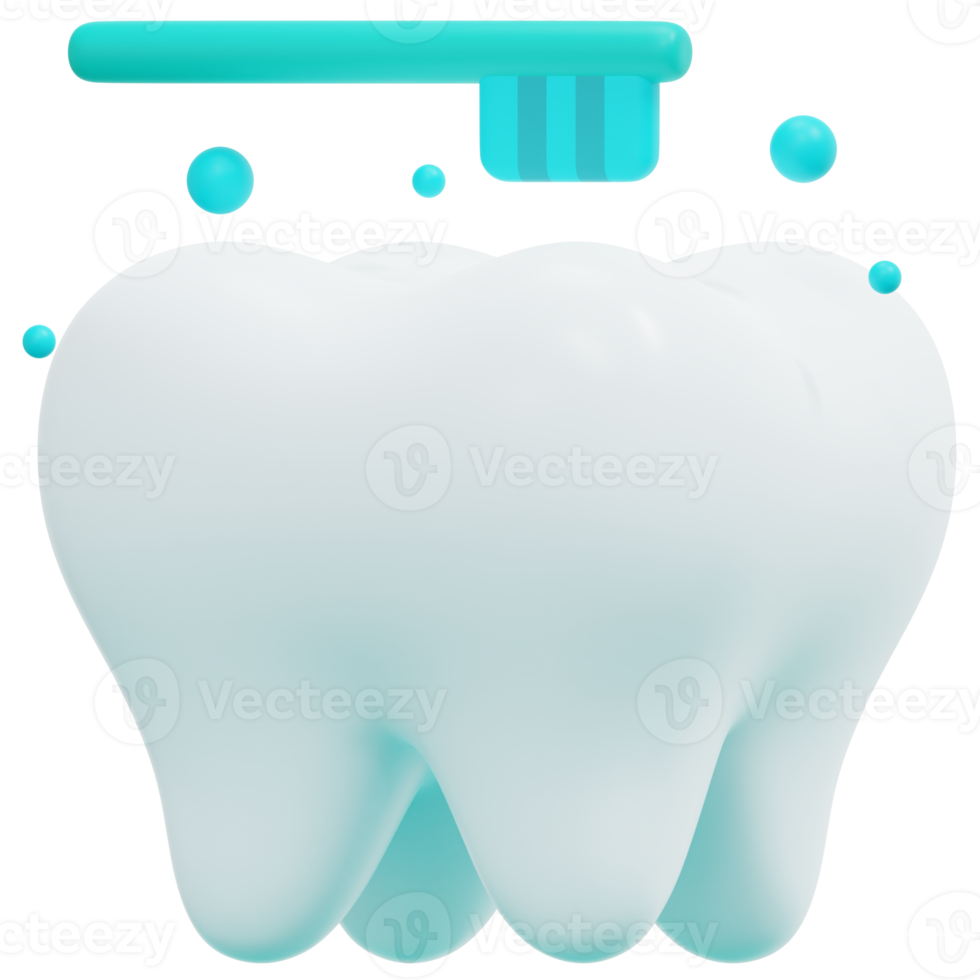 toothbrush 3d render icon illustration png