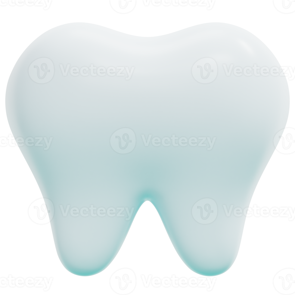 tooth 3d render icon illustration png