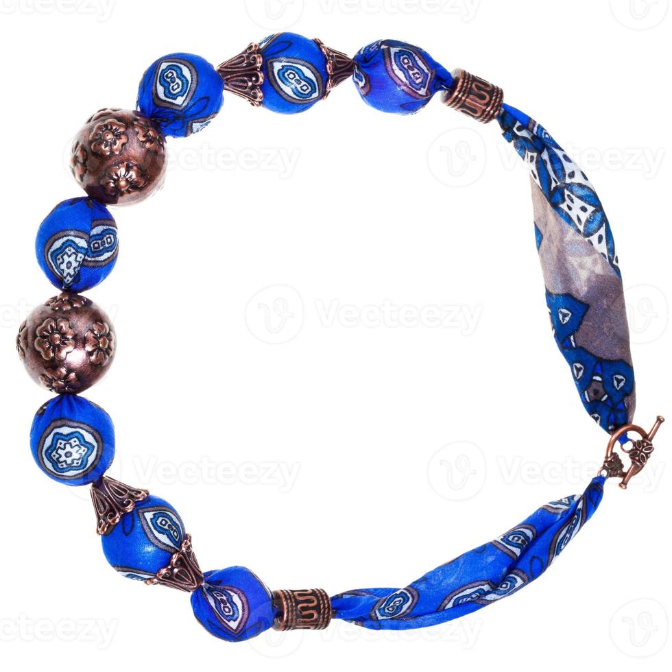 blue silk women necklace photo