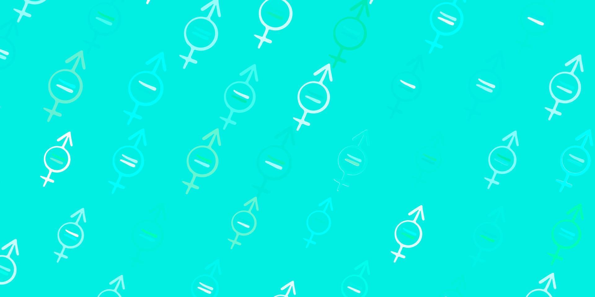 Dark Green, Red vector background with woman symbols.