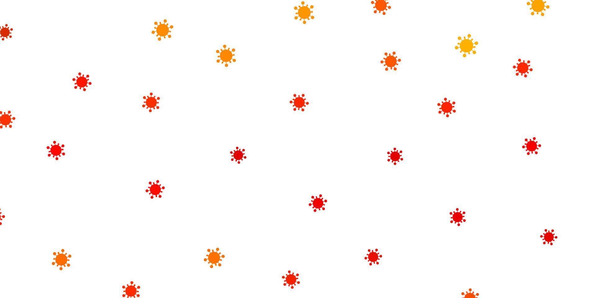 Light orange vector texture with disease symbols.