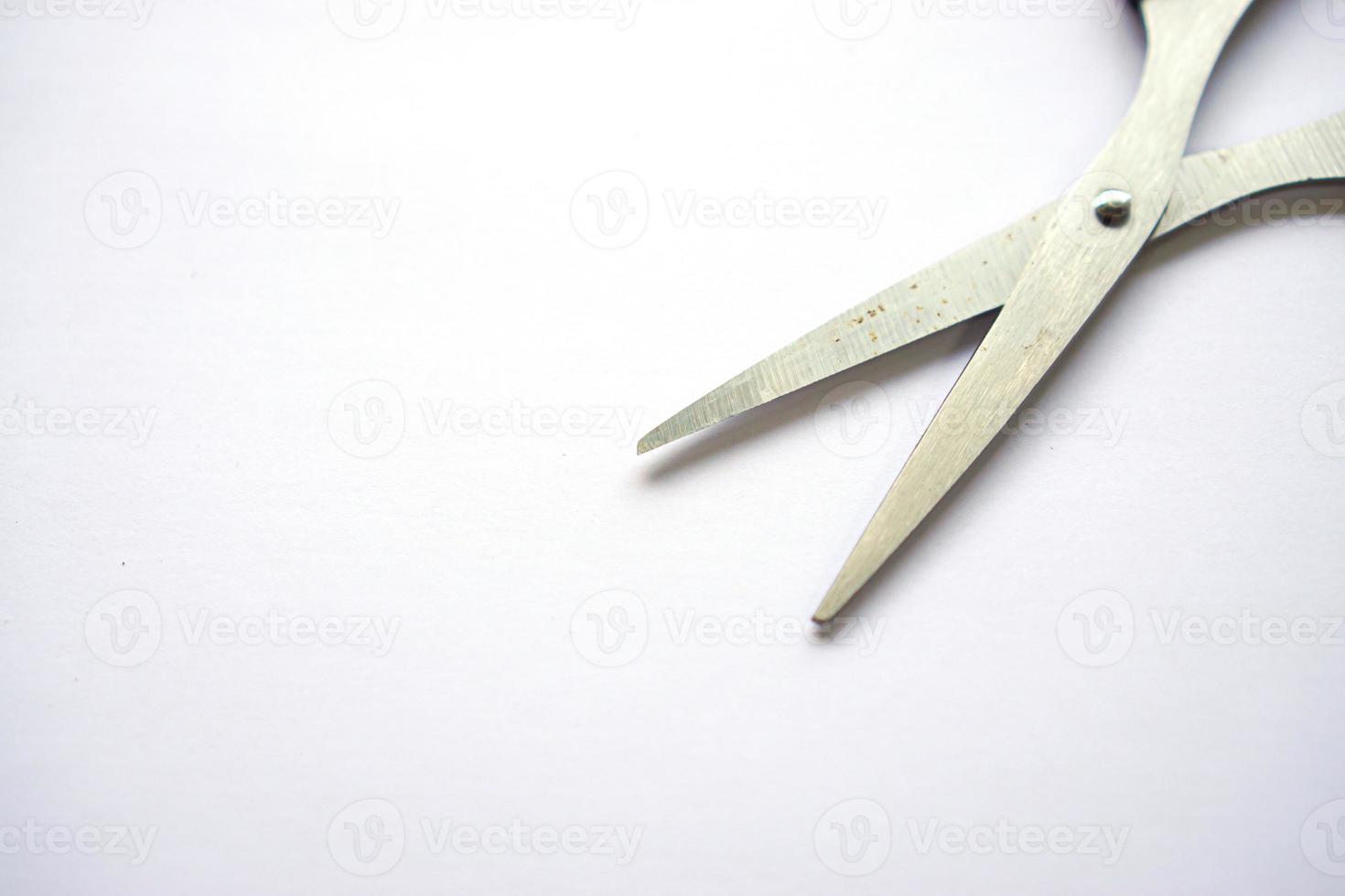 Metal Cutting Scissors Isolated On White Stock Photo, Picture and