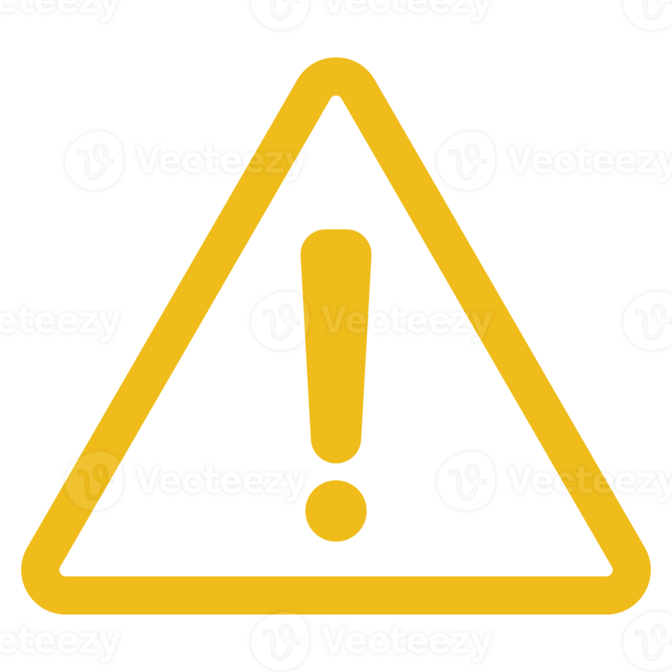 panneau d'avertissement icône fond transparent png