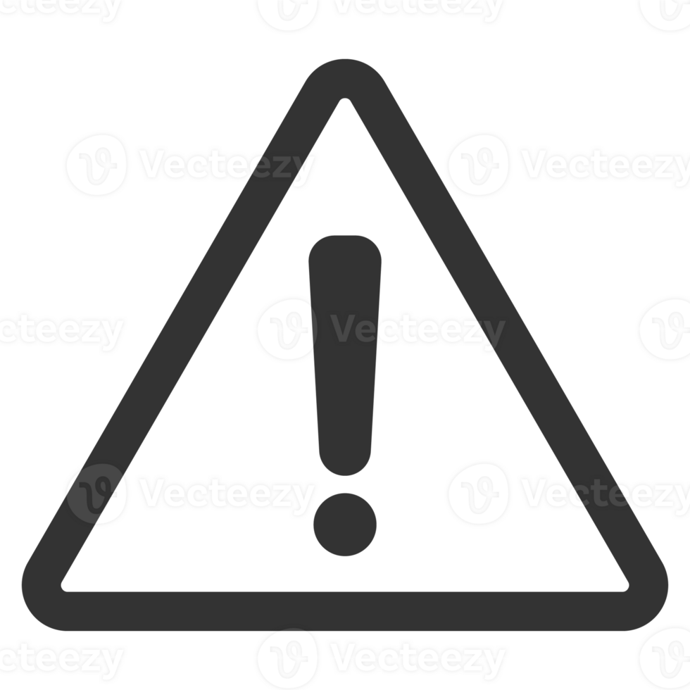 panneau d'avertissement icône fond transparent png