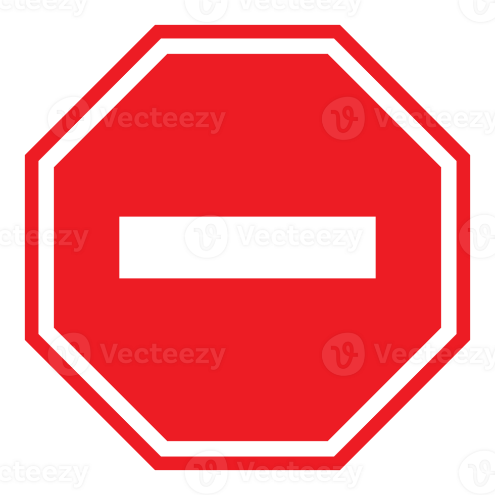 Stop-Schild-Symbol transparenter Hintergrund png