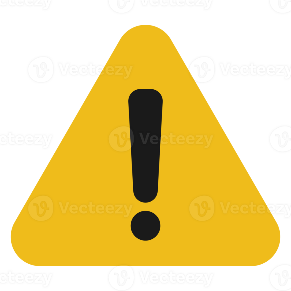 Warning sign icon transparent background png