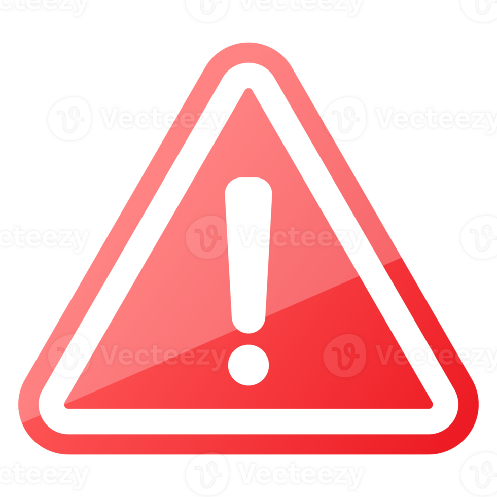 Warning sign icon transparent background png