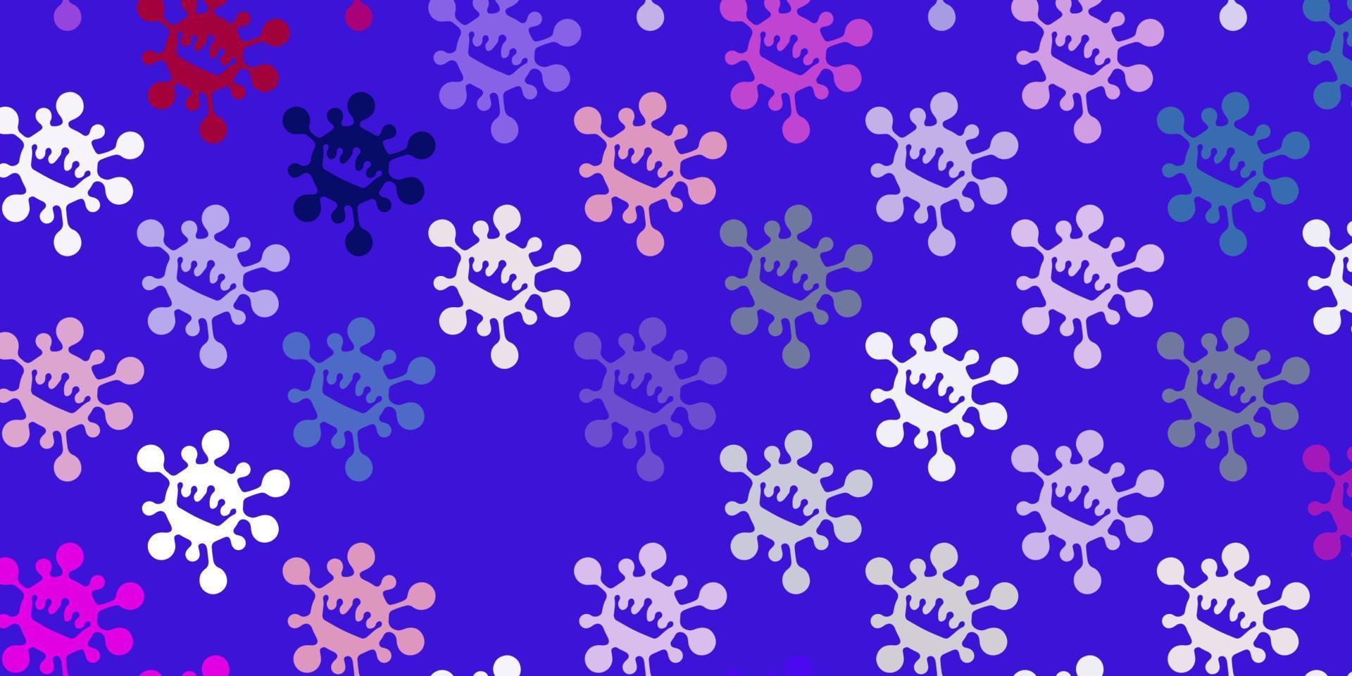 Light pink, green vector texture with disease symbols.