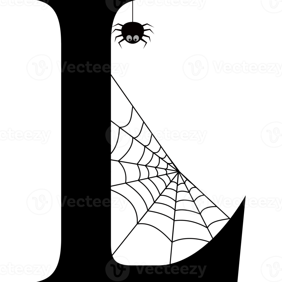 Halloween Black Alphabets png