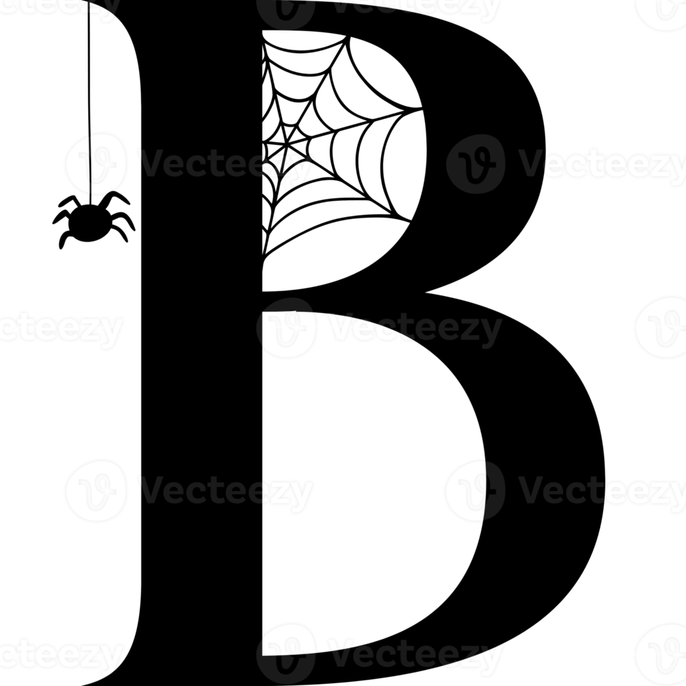 Halloween Black Alphabets png