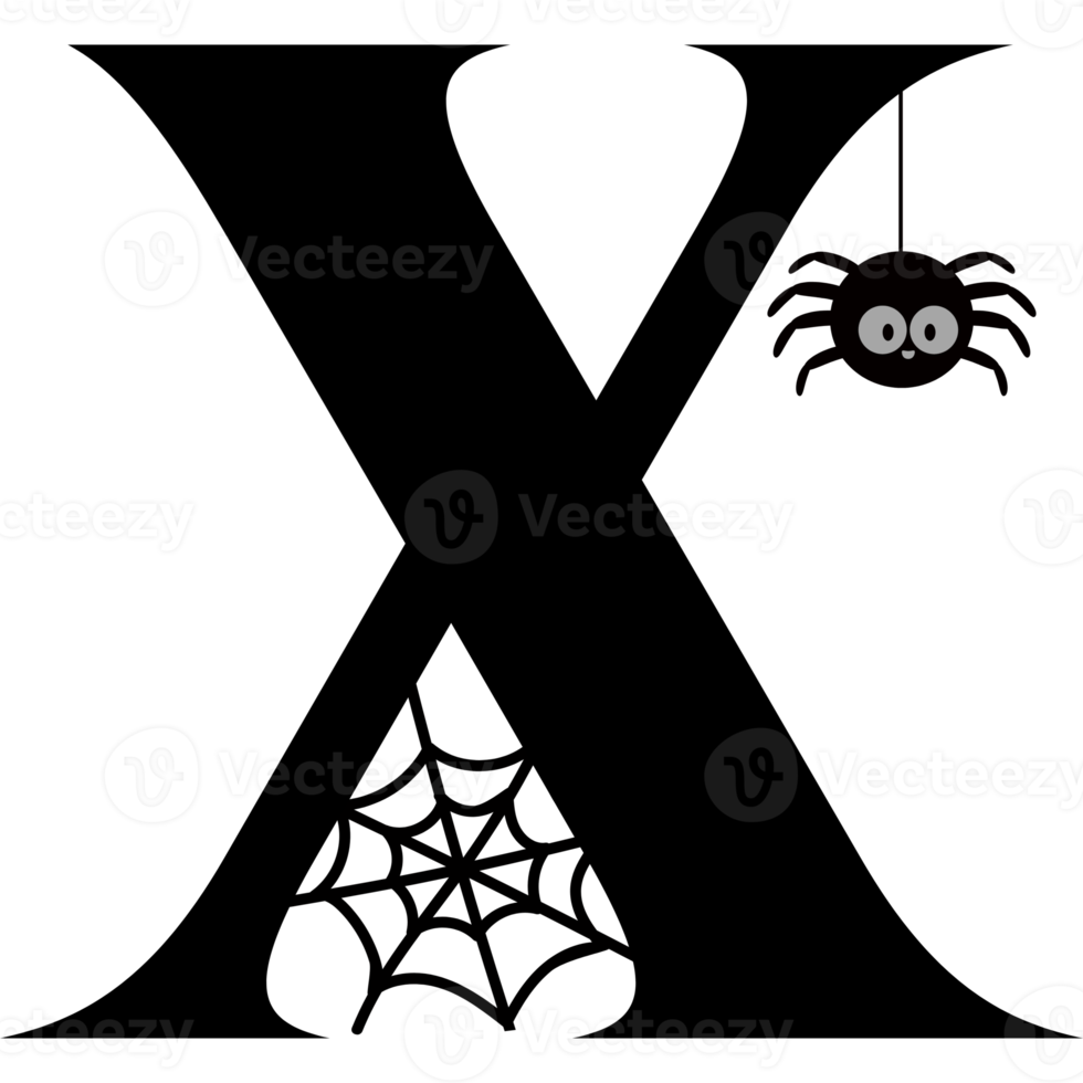 Halloween Black Alphabets 12042477 PNG