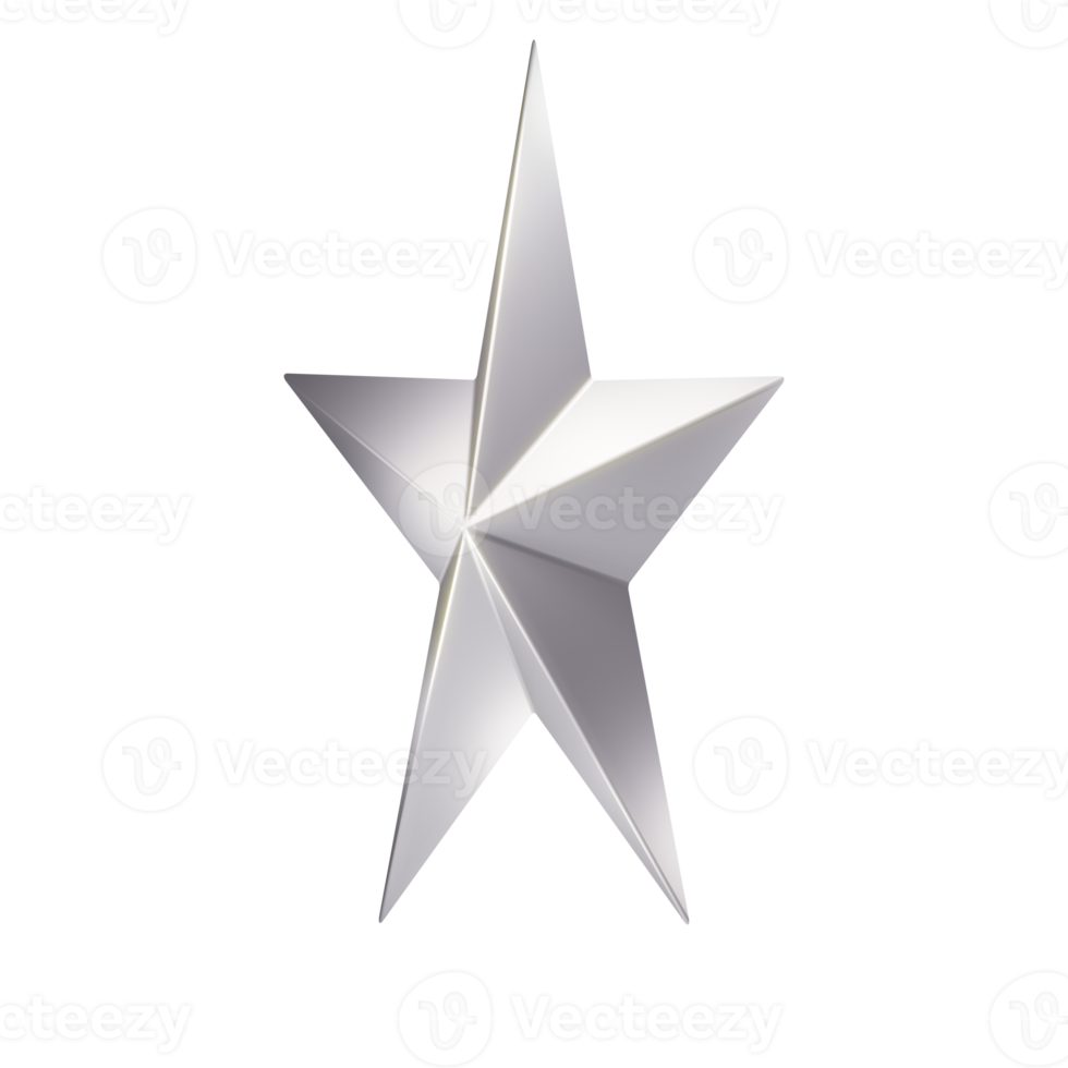 Star rating 3d icon silver png