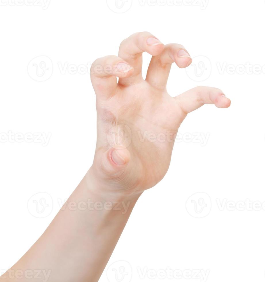 open claws palm - hand gesture photo