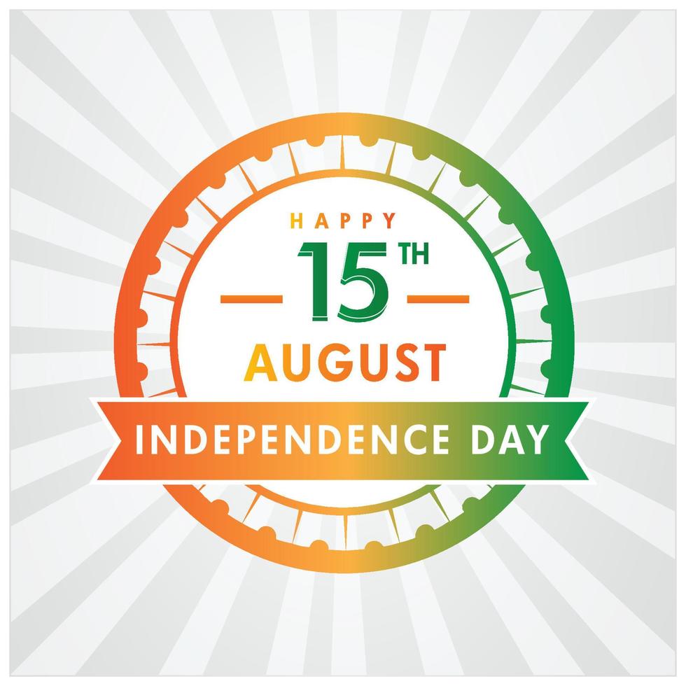 15th August Indian Independence Day concept logo, Stamp, Signs, Symbols vector