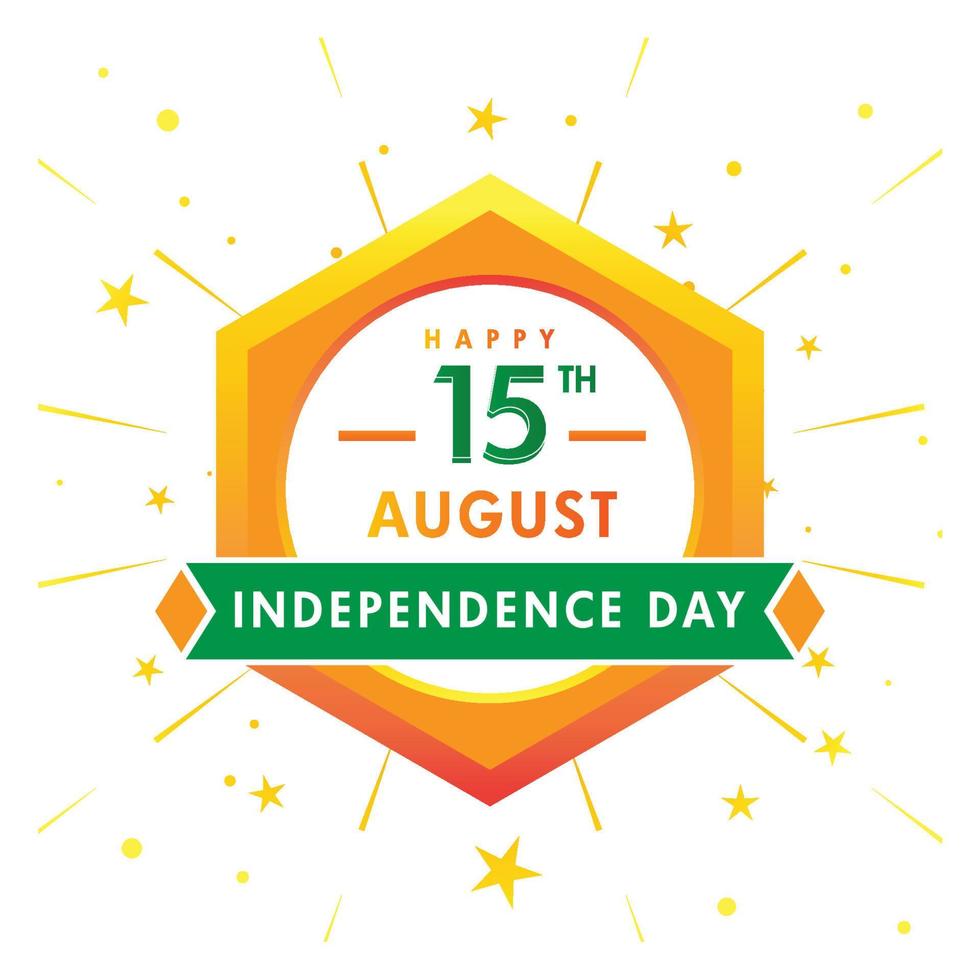 15th August Indian Independence Day concept logo, Stamp, Signs, Symbols vector