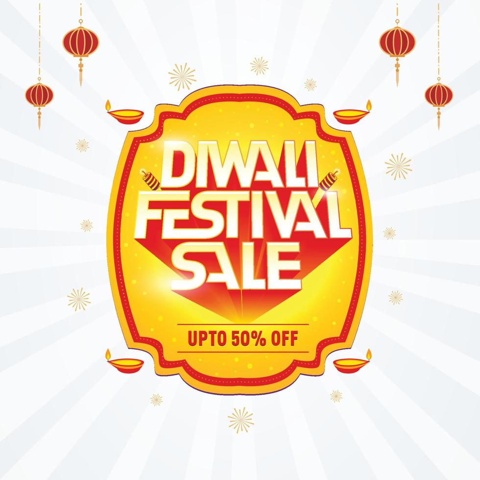 oferta de venta del festival diwali, plantilla, pancarta, diseño de logotipo, afiche, unidad, etiqueta, encabezado web, vector